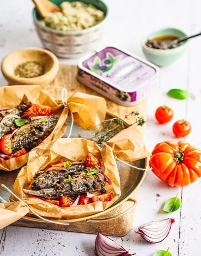 Sardínur í tapenade sósu