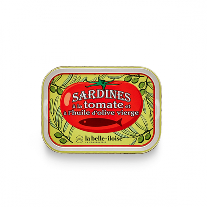 Sardínur með ólífuolíu og tómat