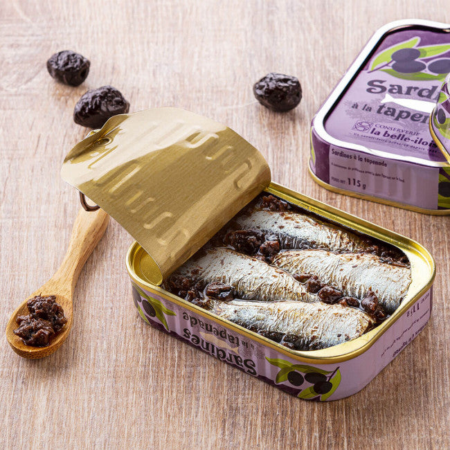 Sardínur í tapenade sósu